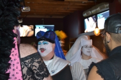 Sisters Katya Klyzm, Eliza Doesalot, Postulant Alotta Bootaé, and one of our contestants, Boy Allen.